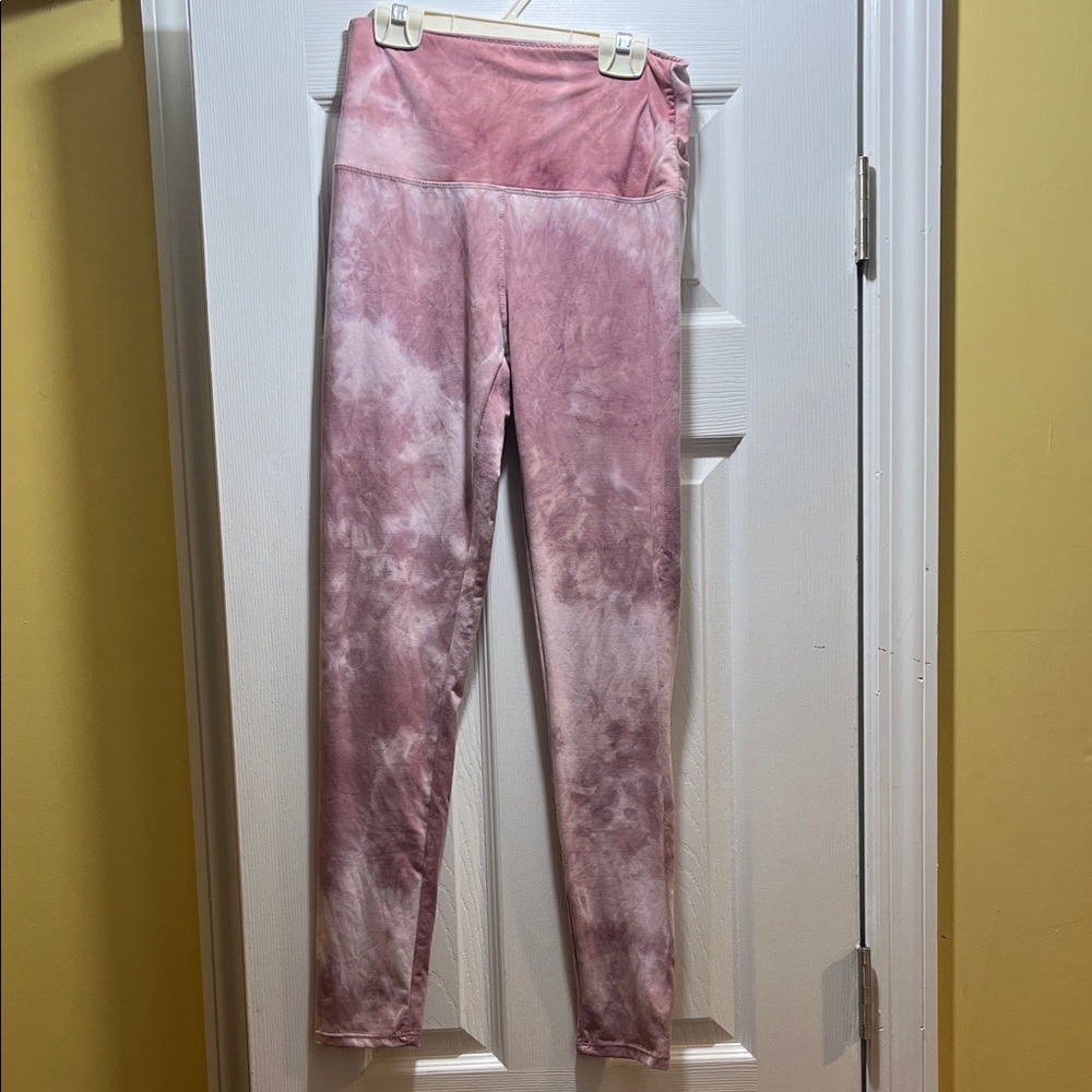 Super Soft Pink Tie-Dye Leggings - Medium